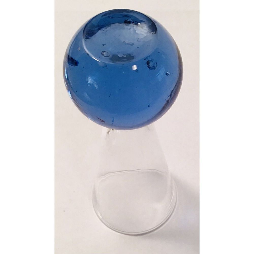 Vintage Hand Blown Cordial Bubble Ball Shot Bar Glasses Set of 4 - Picture 11 of 12